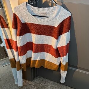 Colorful Striped Crew Neck Sweater